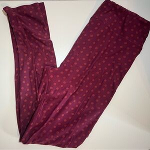 LuLaRoe Tall & Curvy Leggings – Purple with Polka Dot Print, NWOT